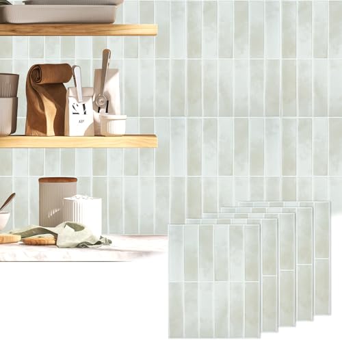 Panneau Mural Decoratif, Panneaux Muraux 3D, Dalle PVC Adhesive Murale, Autocollants Muraux Résistant à L'eau et à l'huileDécoupable, 5 Pièce, 25 × 20 cm