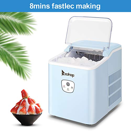 Fabricadora de hielo portátil para uso doméstico 26 lbs miniatura 2