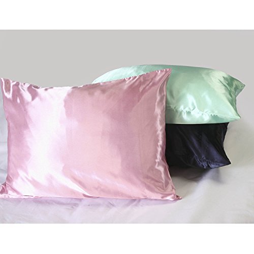Image of BLISSFORD Luxury Satin Pillowcase for Hair - Queen Satin Pillowcase with Zipper, Ivory (1 per Pack)