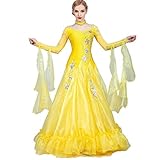 * Design: A-förmigen, sexy V-Ausschnitt, langen Ärmeln Mesh, Schlinge, dichte Strassverzierung, elastisches Gewebe, entspannt beim Tanzen.Der große Schwung spiegelt perfekt die Weiblichkeit und Schönheit der Linien beim Tanzen.