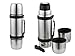 Top qualité Thermos Bouteille isotherme Argent 0.7L Bouteille isotherme en acier inoxydable avec 2 tasses