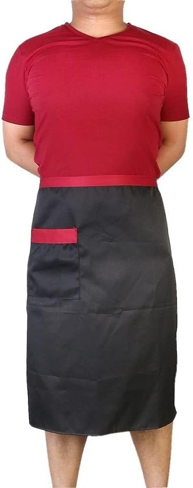 Kitchen Cooking Aprons,Aprons With Pockets Unisex Short Waist Apron With Pocket For Chef Waiter Waitress Apron