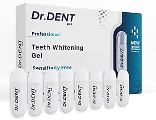 DrDent Professional 8 Teeth Whitening Gel Pods - 33.6ml - Sensitivity Free Formula - Helps to Remove Stains - Enamel Safe - Rapid & Effective Results