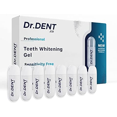 DrDent Professional 8 Teeth Whitening Gel Pods - 33.6ml - Sensitivity Free Formula - Helps to Remove Stains - Enamel Safe - Rapid & Effective Results Cover
