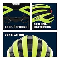 ABUS Rennradhelm AirBreaker - High-End Fahrradhelm für den professionellen Radsport - für Jugendliche und Erwachsene - Helm für Damen und Herren - Gelb, Größe S – Ansicht 4