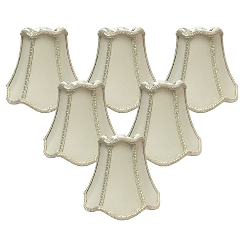 Exclusive Discount 60% Price Royal Designs Bell Clip on Chandelier Lamp Shade, Mouton, 3 x 6 x 4.25, Set of 6, Eggshell, Set of 6, CS-502EG-6