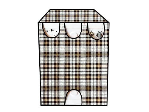 Image of Front Load Fully Automatic Washing Machine Cover for 6.5kg to 8kg | Waterproof & Dustproof Polyester Cover with Zip Closure | Suitable with Samsung, IFB, LG, Bosch & More (61 x 61 x 87 cm)