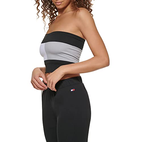Tommy Hilfiger Women's Performance Seamless Tub Top, Black/Pearl Grey, Large #TOP2