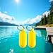 2 Pcs Yellow Floating Keychain Pills-Shape Float Key Rings for Boat Sailings Kayak Surfing Water Sports Floating Key Chain Sports Fan Key Chains Car Keychains Car Accessories, Sports Fan Key Chains