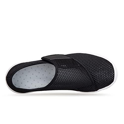 Image of LEADER SHOW Men's Casual Comfort Walking Shoes Ultralight Flats Non-Slip Hook & Loop Fashion Sneakers