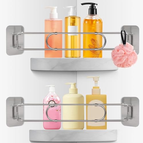 Barre de douche d'angle réglable en acier inoxydable pour camping-car