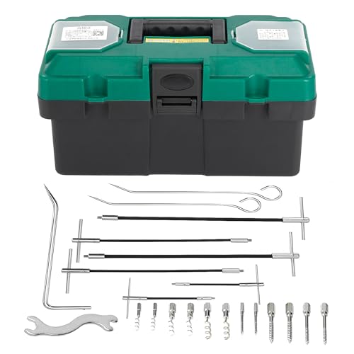 lukar 23pcs Packing Extractor, Pump Packing Puller Set, Packing Seal Puller, Stainless Steel Removable Tip, Flexible Packing Hook Extractor, Valve Packing Removal Tool with Toolbox