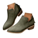 Xrynoctial Green Ankle Boots For Women 2026,Casual...