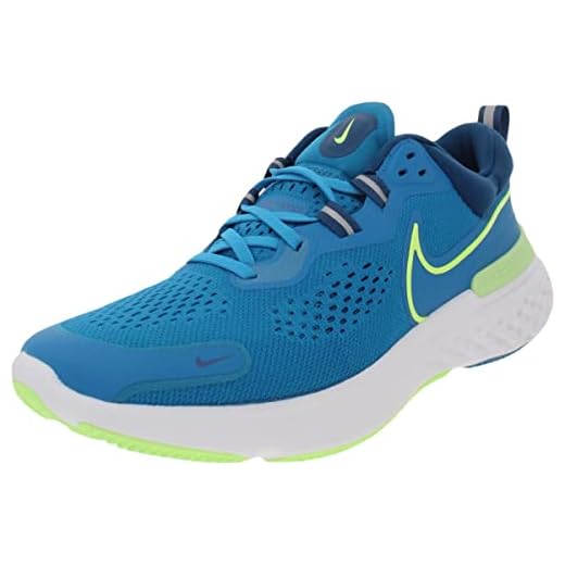 Nike Men's React Miler 2 Running Shoes, Imperial Blue Lime Glow, 13