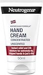 Neutrogena Norwegian Formula Concentrated Unscented Hand Cream (1x 50ml) with Glycerin, Vitamin E for Immediate and Lasting Relief from Dry Skin and Chapped Hands