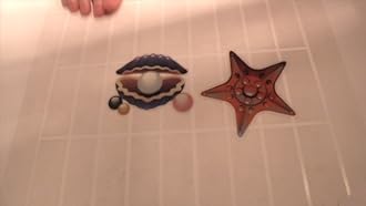 Bathtub Non Slip Stickers,20 PCS Cartoon Sea Creatures Anti-Slip Shower Stickers with Silicone Scraper for Bath Tub Floor