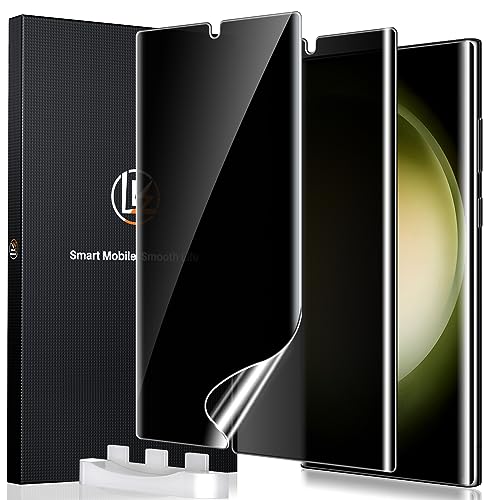 Image of LK 2 Pack for Samsung Galaxy S23 Ultra Screen Protector [Not Glass], 2 Pack Glass Camera Lens Screen with Easy Installation Tool [Fingerprint Compatible] 3D Full Coverage for S23 Ultra