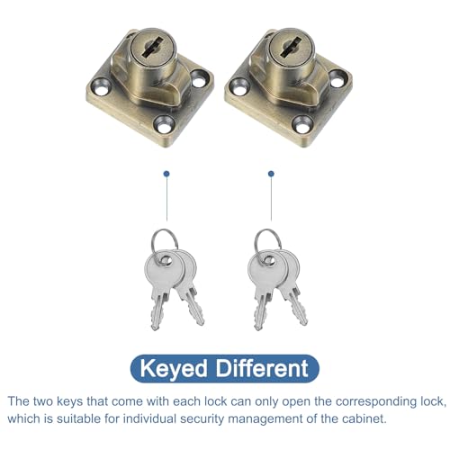 Image of MECCANIXITY Twist Knob Keyed Hasp Locks Safety Packlock Clasp Hasp Latches with Keys & Screws 3 Inch for Window Barn Drawer Cabinet Garage Closets Doors (Green)