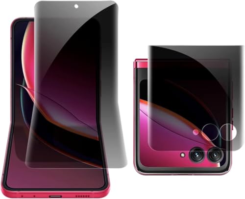 FYDIKHN Anti-Spy Anti-Glare Inner Screen Protector For Moto Razr 2025/Moto Razr 2024 Privacy Matte Outer Screen Protector Soft Film Anti-Peeping