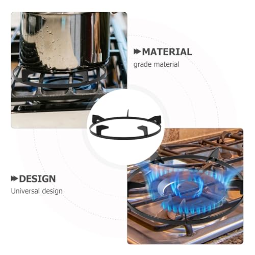 Kichvoe Gas Stove Bracket 8.8 Inch Iron Wok Ring Burner Stand Kitchen Stove Top Accessory Pan Support for Home Cooking Range Protector 2 Pieces - Thumbnail 7