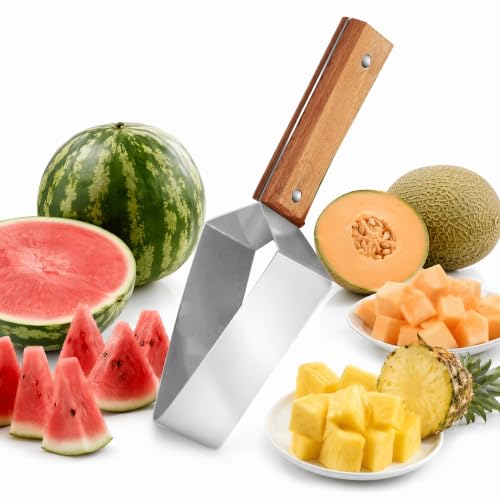 Triangle Watermelon Slicer Fruit Cutter, Stainless Steel Handheld Fruit Cutter