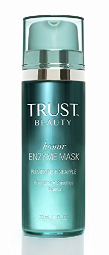 Enzyme Mask by TRUST Beauty with Pumpkin & Pineapple for Women and Men 1oz - All Natural Anti Aging Exfoliating Fruit Enzyme Facial Face Mask to Help Digest Dead Dull Dry Cells & Add Radiance to Skin