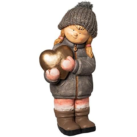 Wichtelstube-Kollektion XXXL Deko Figur 52cm Winterkinder Mädchen Weihnachtsfigur Keramikfigur Weihnachten Gartenfigur Cover