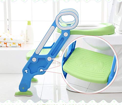 Toilette bébé rose type d'escalier pliant et cadre antidérapant - 3
