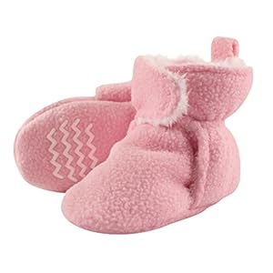 Hudson Baby Unisex Baby Cozy Fleece and Faux Sherpa Booties