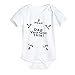 GBSELL Baby Boys Girls Newborn Infant Letter Print Romper Clothes Outfits (White, 0-6 Month)
