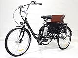 【2】 Triciclo eléctrico para adultos: la batería es de litio 36V12AH, que es más liviana y duradera, pesa alrededor de 7 kg y las mujeres pueden extraerla fácilmente. La batería está equipada con un bloqueo de seguridad, por lo que no hay necesidad de