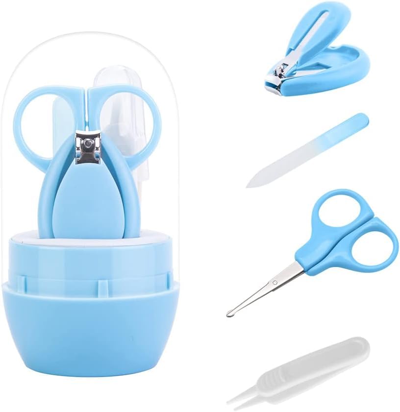 ZEELPETAL New Born Baby 5 in1 Nail Grooming Kit for Baby Manicure Set with Kids Nail Cutter, Tweezer, Nail Filer, Ear Pick, and Scissors - Multi Color.-image-12