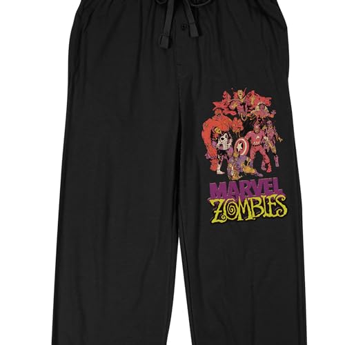Marvel Universe Zombie Superheroes Men's Black Sleep Pajama Pants2