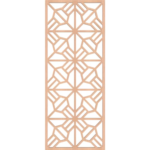 Image of 9 3 /8 inchW x 24 3 /8 inchH x 1 /4 inchT Auburn Decorative Fretwork Wood Wall Panels, Alder