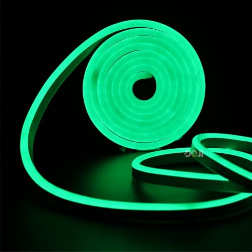 Image of DOJI 5 Meter neon Light Strip | Waterproof led Strip Lights for Decoration | neon Strip Light for Customized Name | Rope Light for Indoor, Outdoor, Gaming Room, Tv (Green)