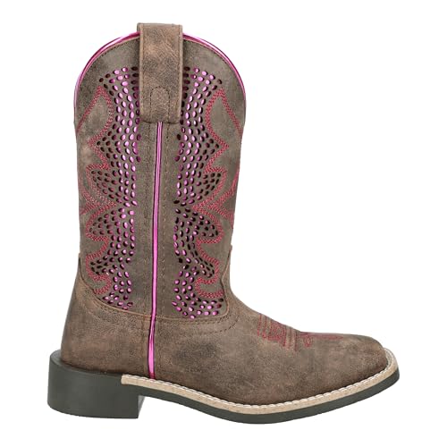Smoky Mountain Western Boots Girls Willow Vintage Chocolate 3407C3