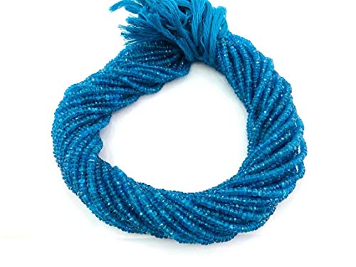 Perles de Néon Apatite naturelle 3-4mm pour création de bijoux DIY - 3