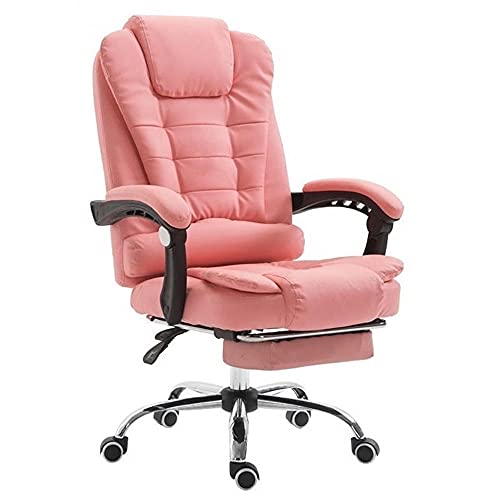 Chaise de bureau de massage YZCIS chauffante et pivotante en cuir rose