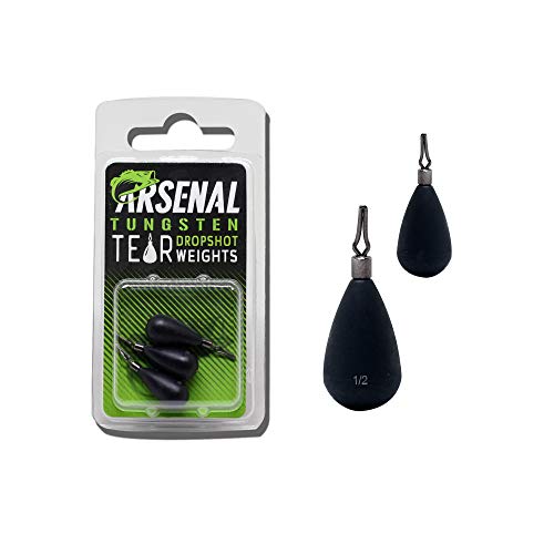 RITE-HITE Arsenal Black-Out Series Tungsten - Tear Drop Shot Weights (1/4oz)