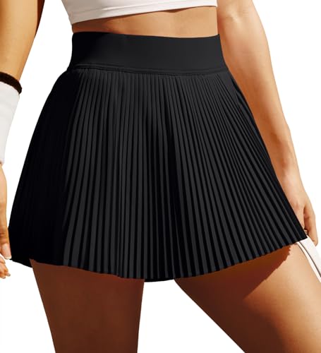 IUGA Golf Skirts for Women Pleated Tennis Skirt High Waisted Athletic Skorts A-Line Skirt with Shorts Underneath & Pockets