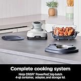 Ninja FN090 Crispi 3-in-1 4QT Portable Cooking System with TempWare Container, 1500W, Recrisp, Air Fry, & Max Crisp, Easy Storage, Crisper Plate, Lid, Cook, Serve & Store, White (Renewed)