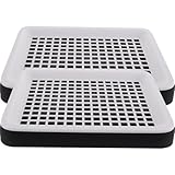 UKCOCO 2 Stück Kaninchen Trainingstoilette mit Auslaufschutz Kunststoff Kleintiertoilette für...