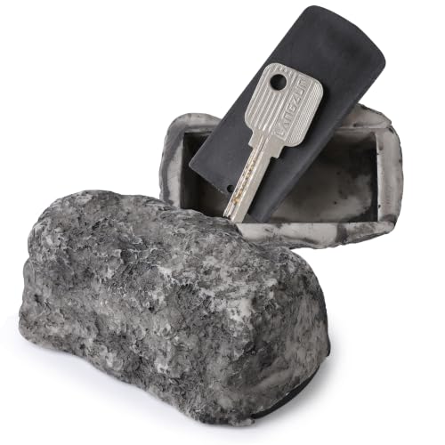 Bargifts Fake Rock Hide a Key Outside Hidden Key Safe