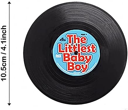 Retro Vinyl Coasters, Non-Slip Coasters, Retro Coasters Set Of 6, Classic Cup Mat, Non-Slip Retro Record Coasters For Coffee Cup, Tea Cup, Beer Mug (Black)