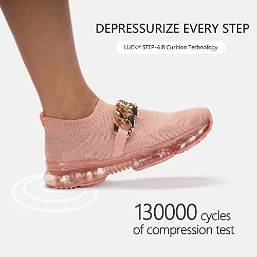Image of LUCKY STEP Women Air Cushion Fashion Sneakers | Breathable Casual Comfortable Lightweight Walking Shoes