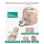 BAGSMART 30L Travel Backpack for Women, Carry on Backpack for Airplanes, Gym Backpack with Shoe Compartment, Lightweight Travel Bag Fits 15.6 Inch, Water-Resistant, Desert - Image 2