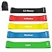 Bande Élastique Fitness[Lot de 5] Bande de Résistance Élastique en Latex Naturel Multi Niveaux de Force Équipement d'Exercices pour Musculation Yoga Pilates Sports Sac de Rangement Inclus