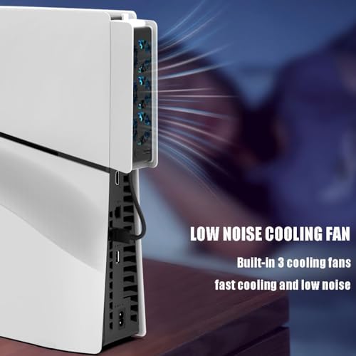 Ventilador de resfriamento com temperatura controlada para radiador de console PS5 Slim com resfriam