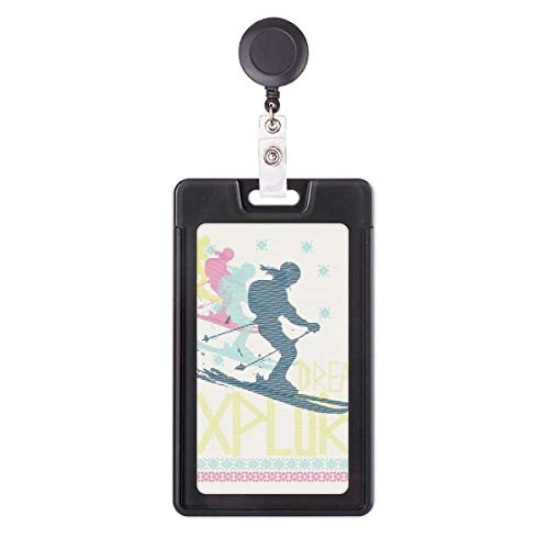 Porte-badge rétractable sports d'hiver idéal pour vos journées au ski et accès bureau