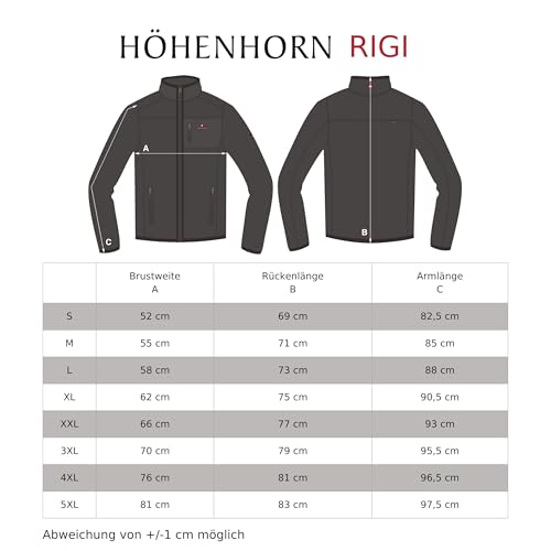 Höhenhorn Rigi Herren Regen Jacke Outdoor Rain Grau Gr. M